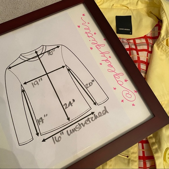 Yellow "Short Trenchcoat" Jacket Style w/ Belt - Picture 2 of 11